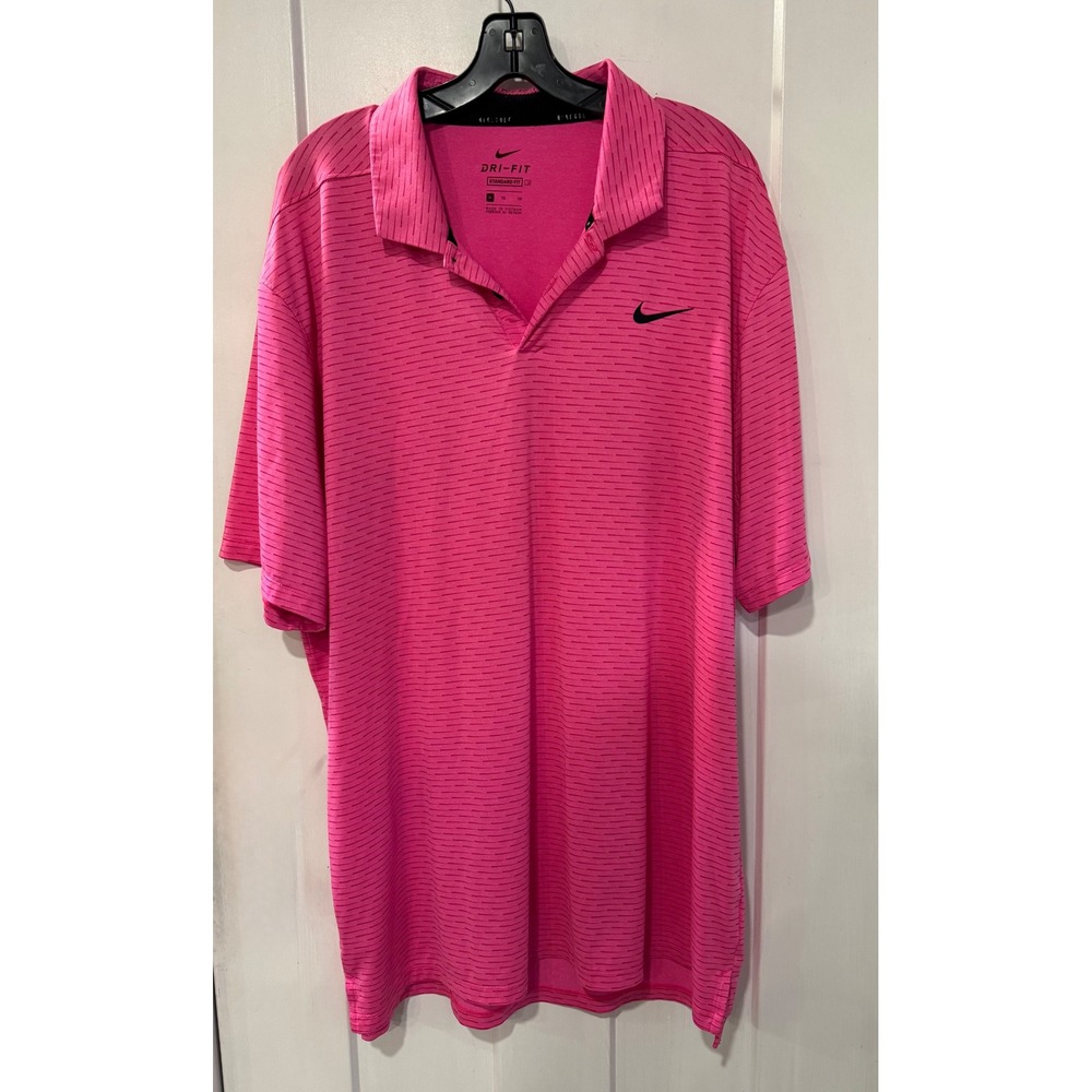 Nike Golf Dri-FIT Polo Shirt Mens XL Pink Standard Fit 1156716-477437 P7.5